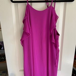 Silk Organza Ruffle Dress